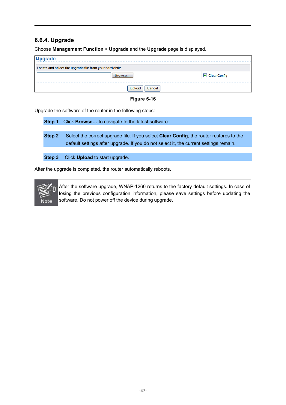 Upgrade | PLANET WNAP-1260 User Manual | Page 55 / 154