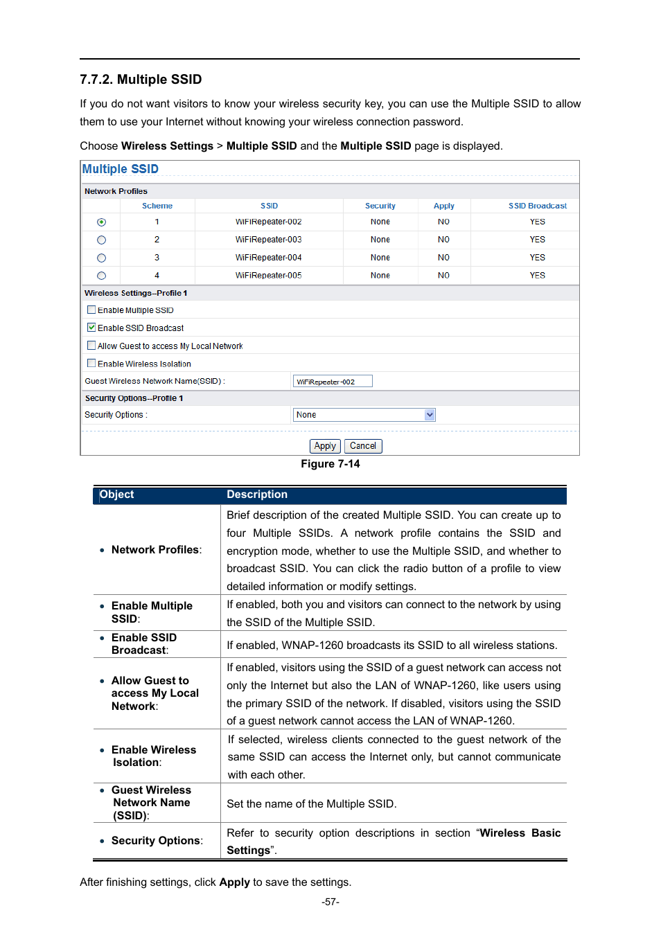 Multiple ssid | PLANET WNAP-1260 User Manual | Page 65 / 154
