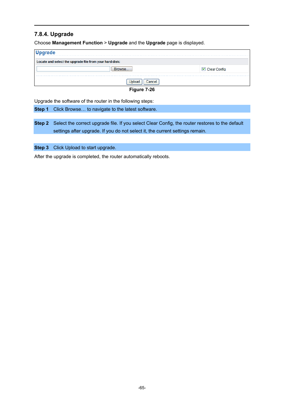 Upgrade | PLANET WNAP-1260 User Manual | Page 73 / 154