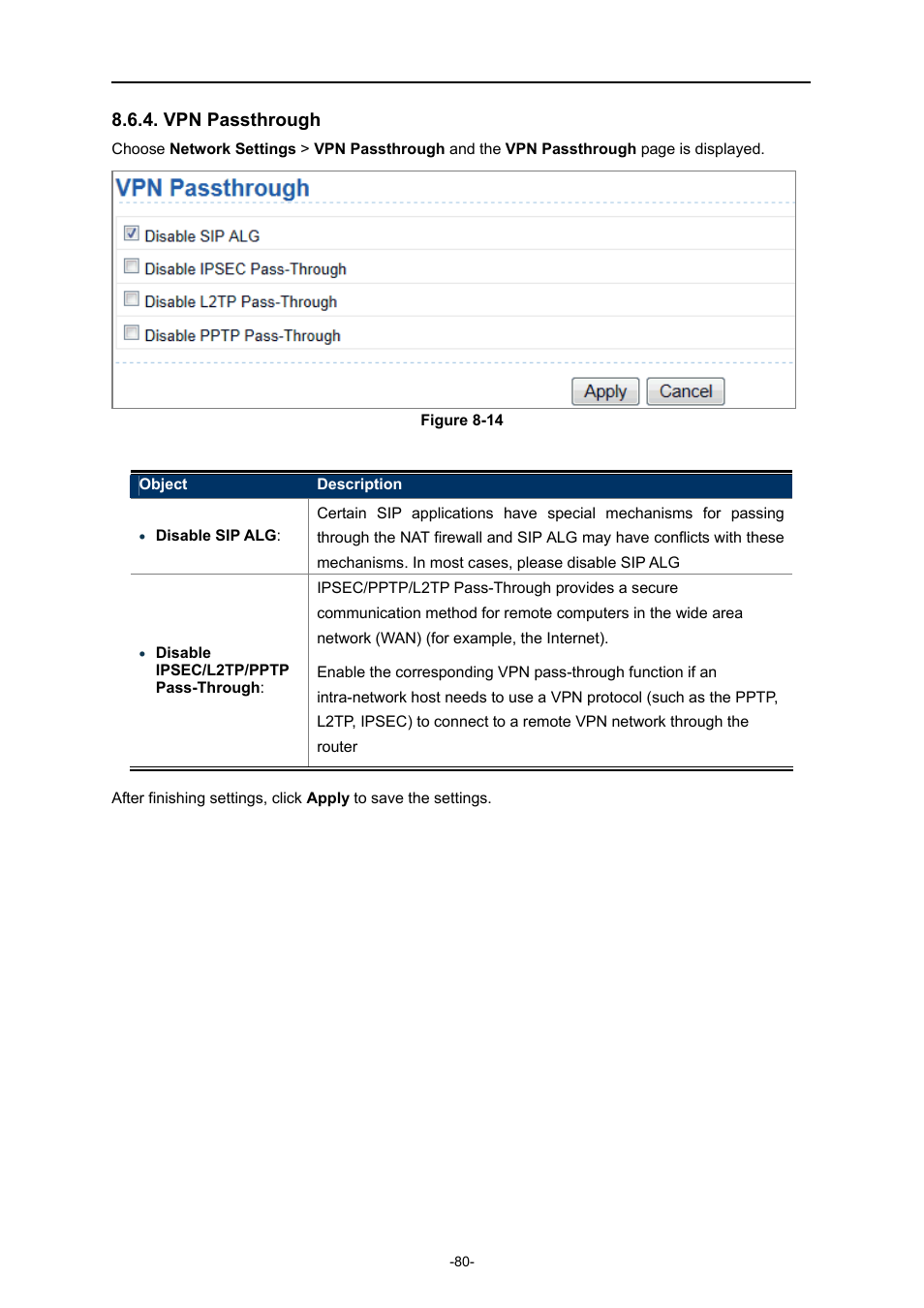 Vpn passthrough | PLANET WNAP-1260 User Manual | Page 88 / 154