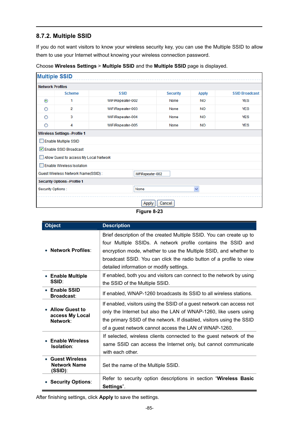 Multiple ssid | PLANET WNAP-1260 User Manual | Page 93 / 154