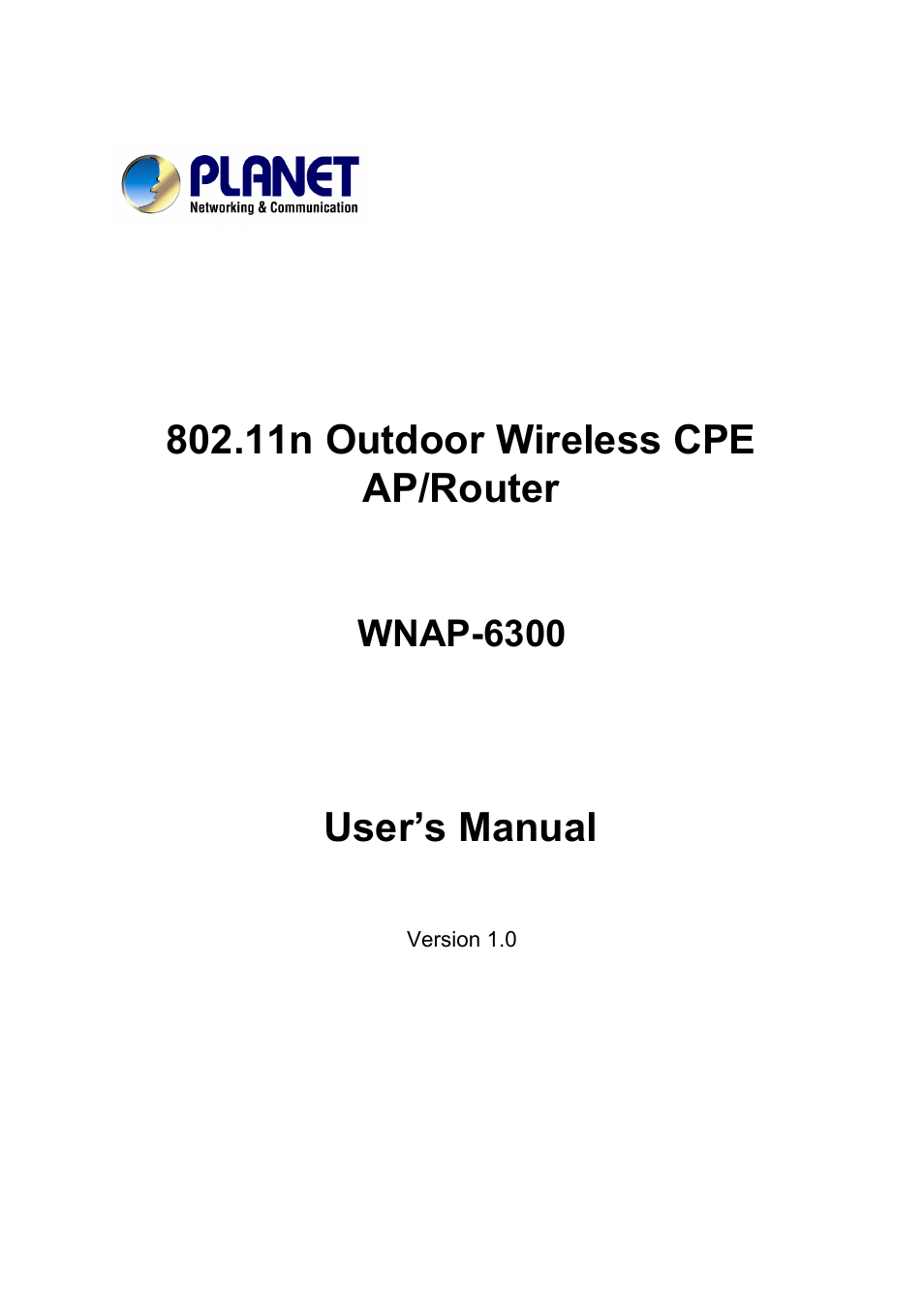 PLANET WNAP-6300 User Manual | 66 pages