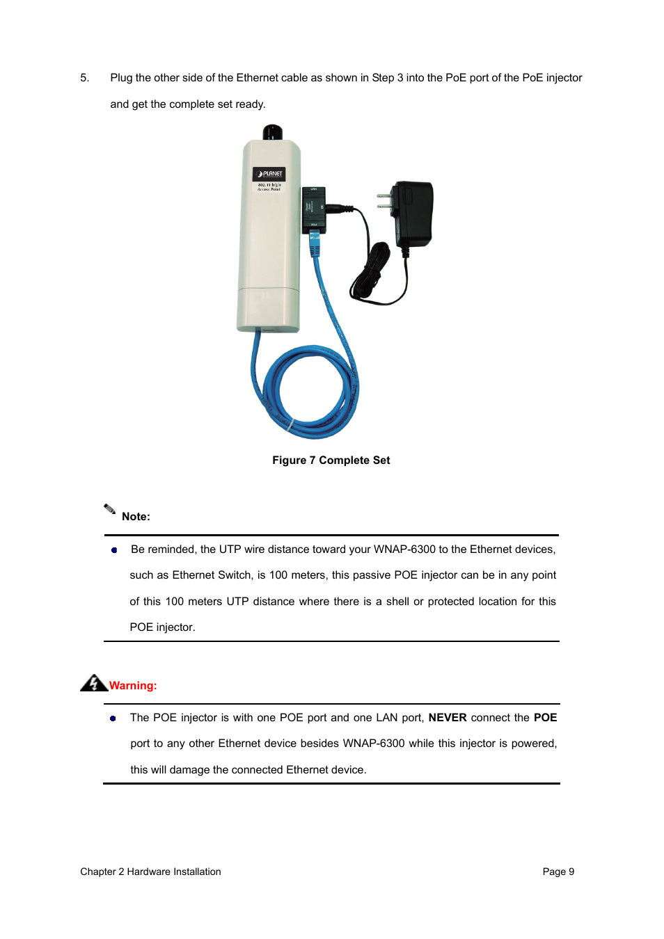 Figure 7 complete set | PLANET WNAP-6300 User Manual | Page 18 / 66
