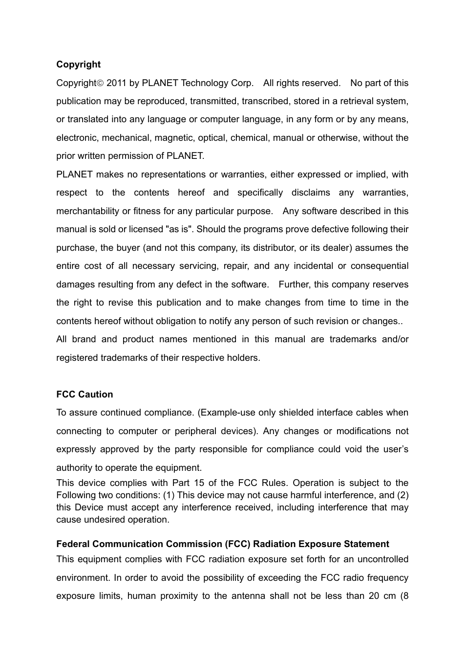 PLANET WNAP-6300 User Manual | Page 2 / 66