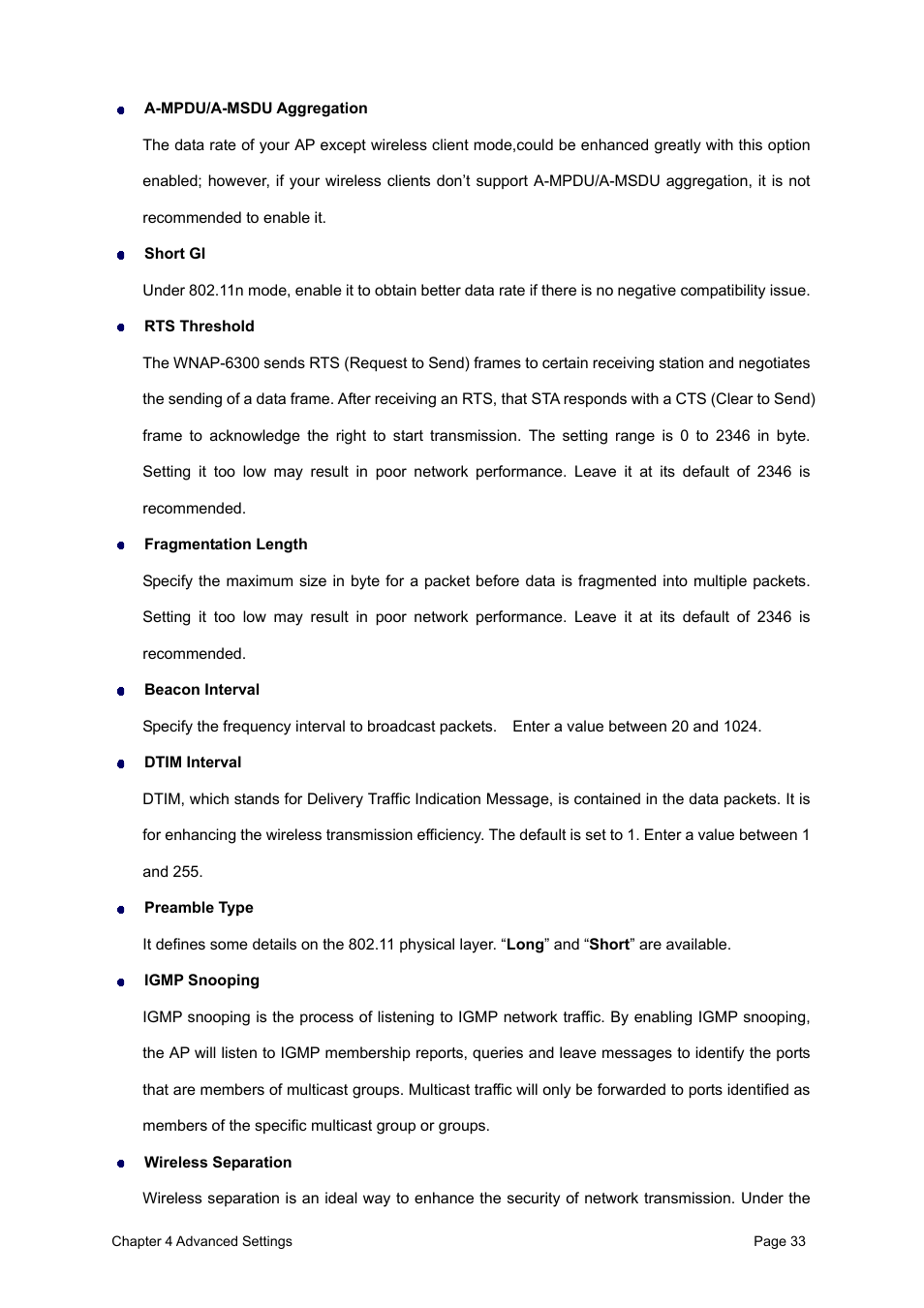 PLANET WNAP-6300 User Manual | Page 42 / 66