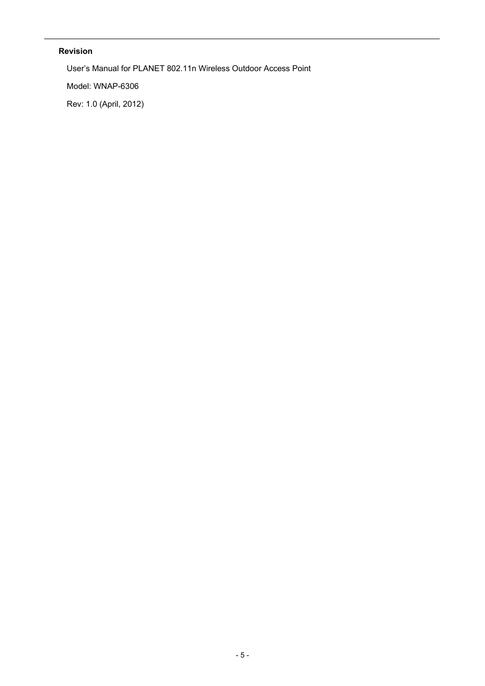 PLANET WNAP-6306 User Manual | Page 5 / 70