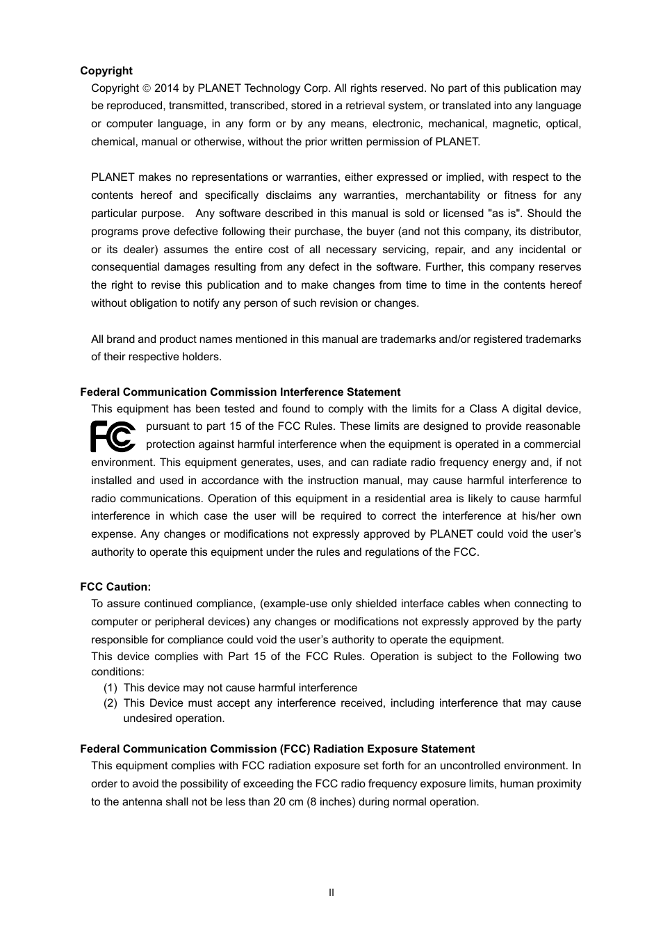 PLANET WNAP-6308 User Manual | Page 2 / 107