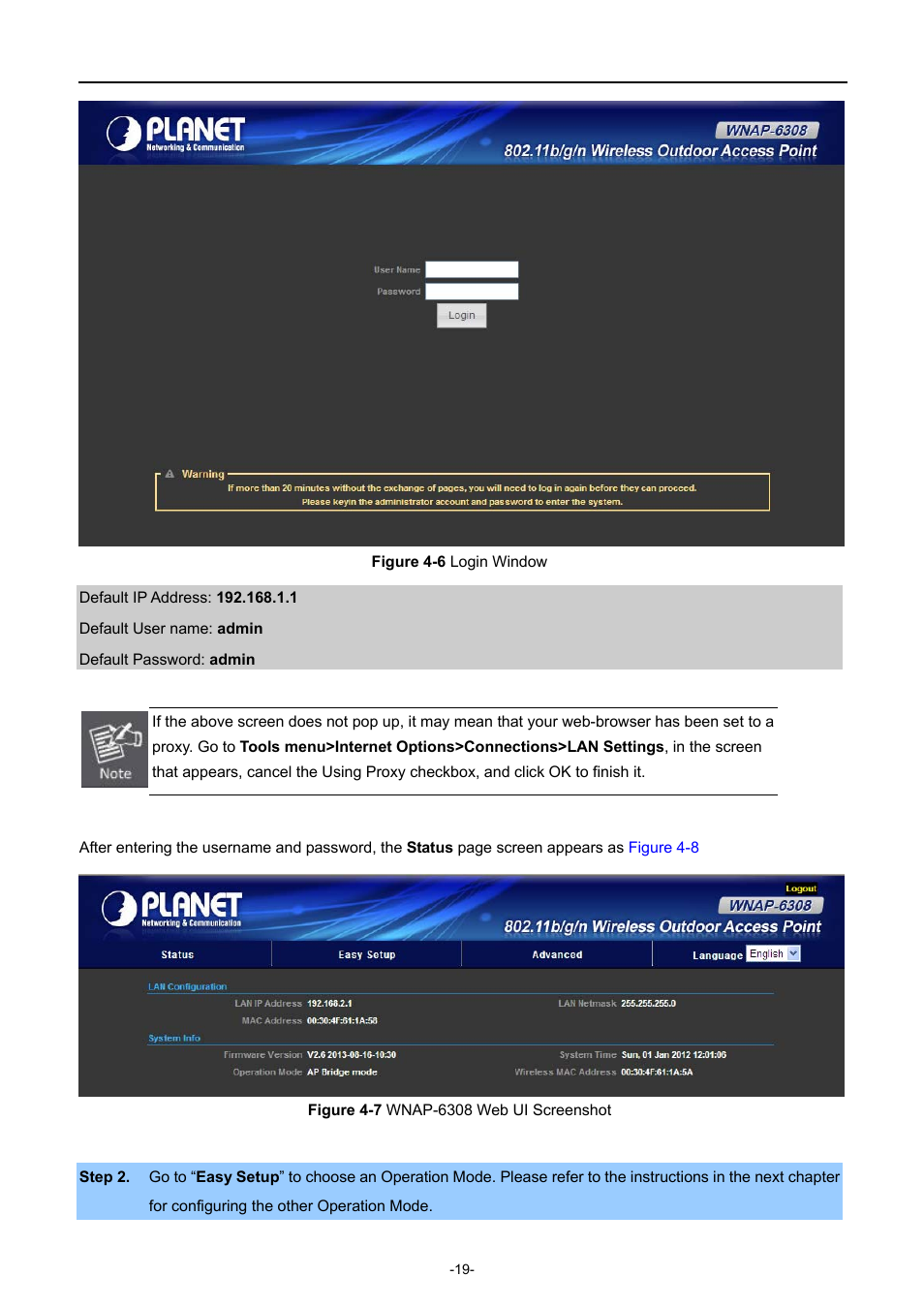 Igure, Ogin, Indow | Wnap-6308, Creenshot | PLANET WNAP-6308 User Manual | Page 29 / 107