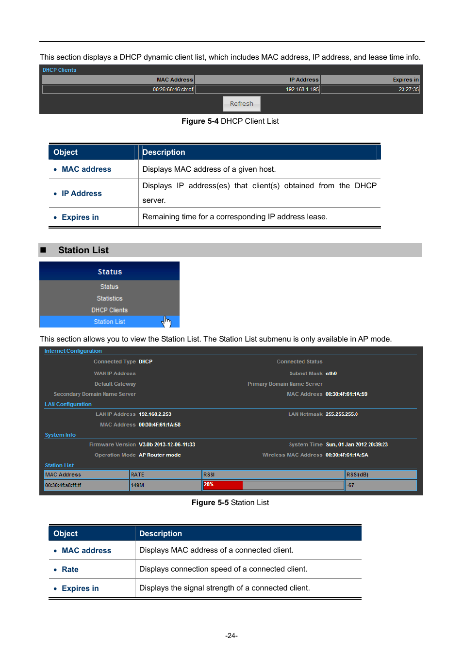 Igure, Dhcp, Lient | Tation | PLANET WNAP-6308 User Manual | Page 34 / 107