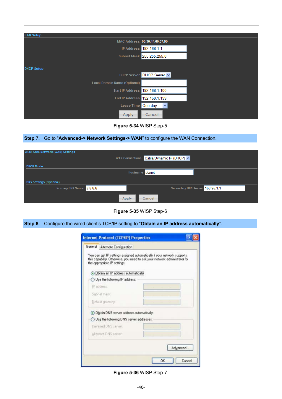 Igure, Wisp | PLANET WNAP-6308 User Manual | Page 50 / 107