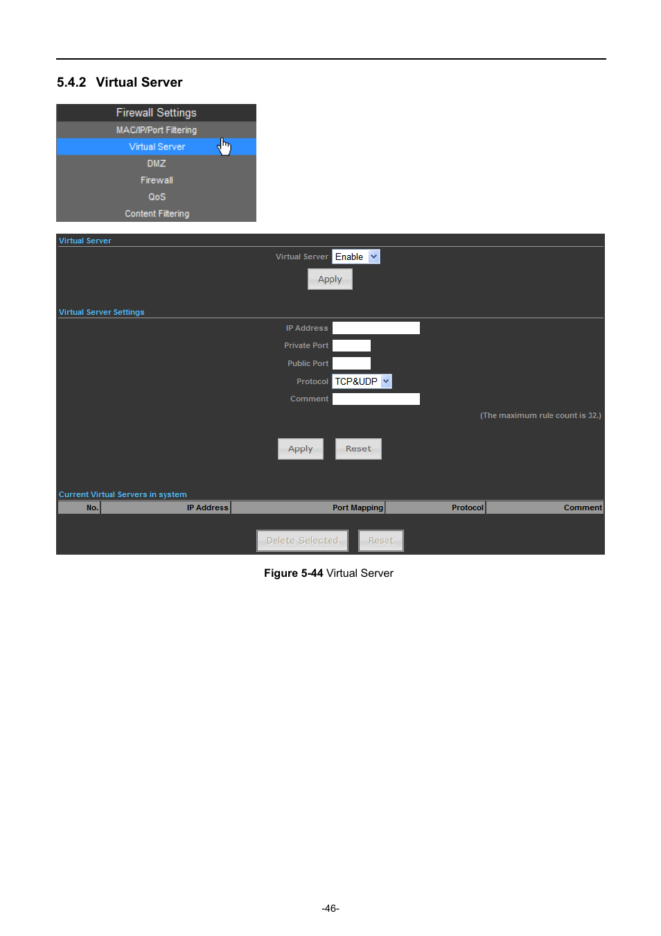 2 virtual server, Virtual server, Igure | Irtual, Erver | PLANET WNAP-6308 User Manual | Page 56 / 107