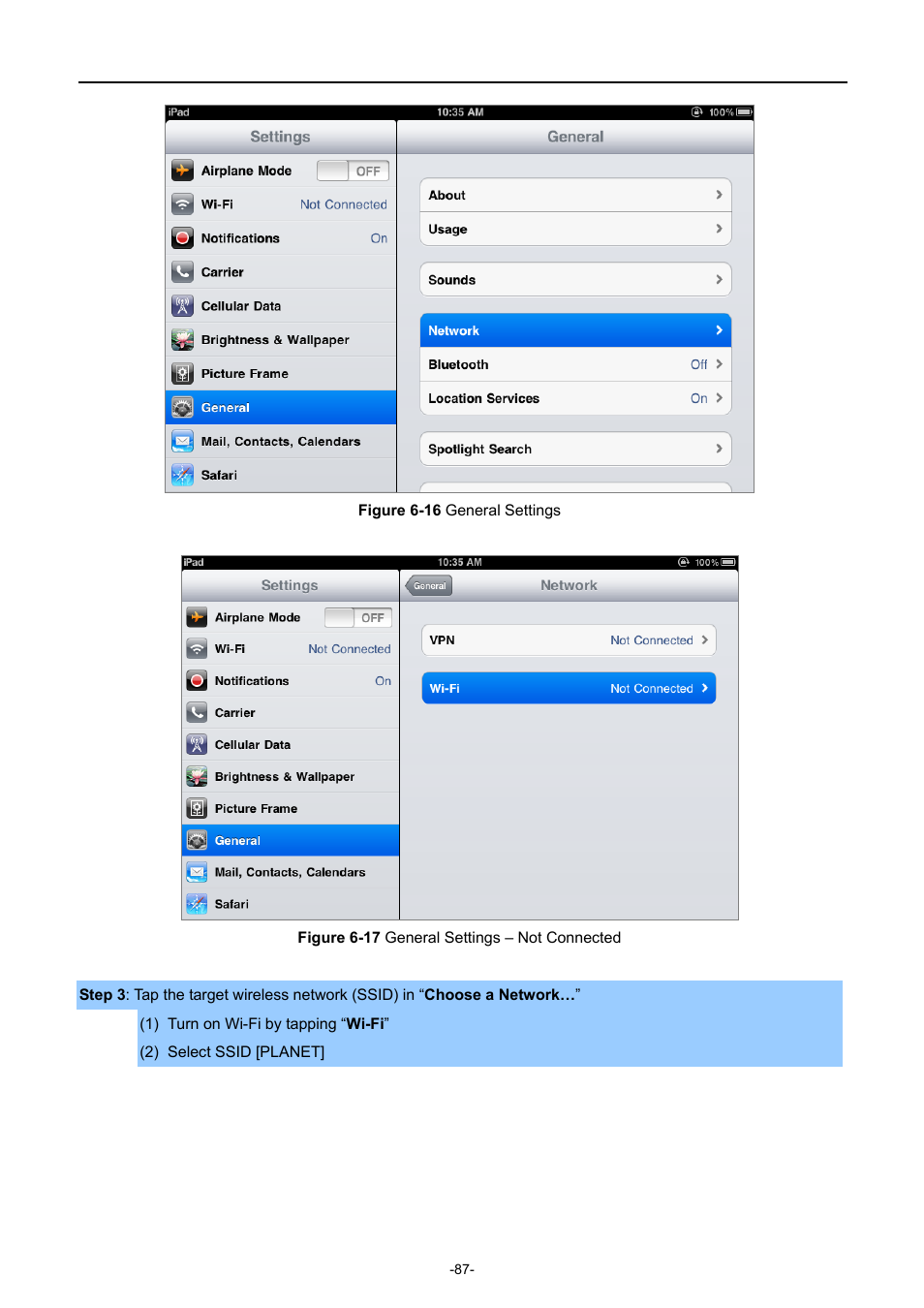 Igure, Eneral, Ettings | Onnected | PLANET WNAP-6308 User Manual | Page 97 / 107