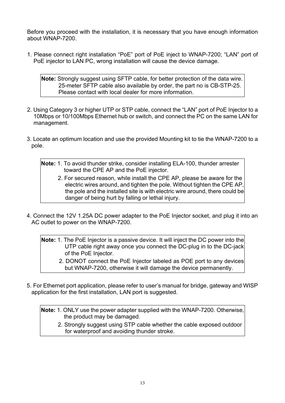 PLANET WNAP-7200 User Manual | Page 13 / 75