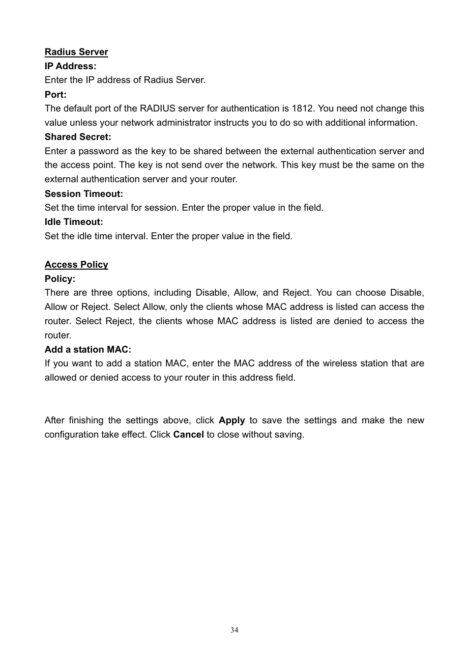 PLANET WNAP-7200 User Manual | Page 34 / 75