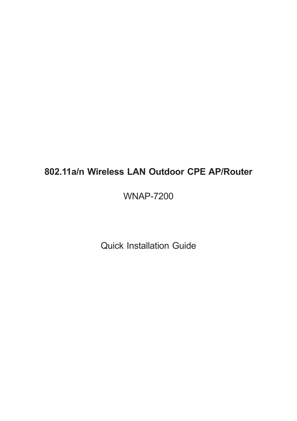 PLANET WNAP-7200 User Manual | 12 pages