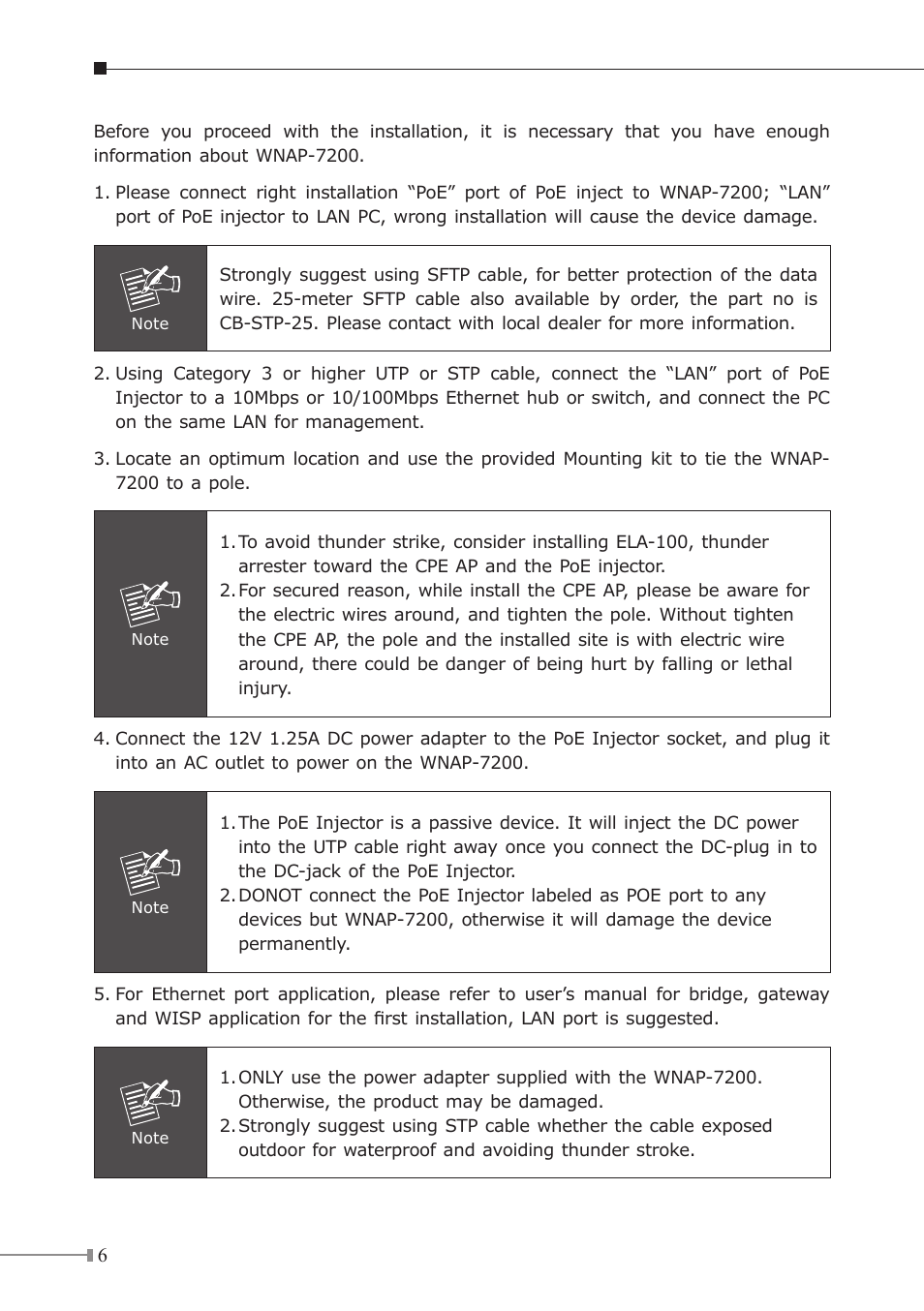 PLANET WNAP-7200 User Manual | Page 6 / 12