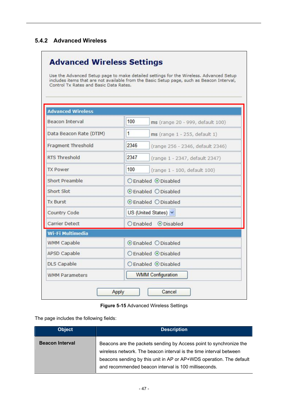 2 advanced wireless | PLANET WNAP-7205 User Manual | Page 47 / 107