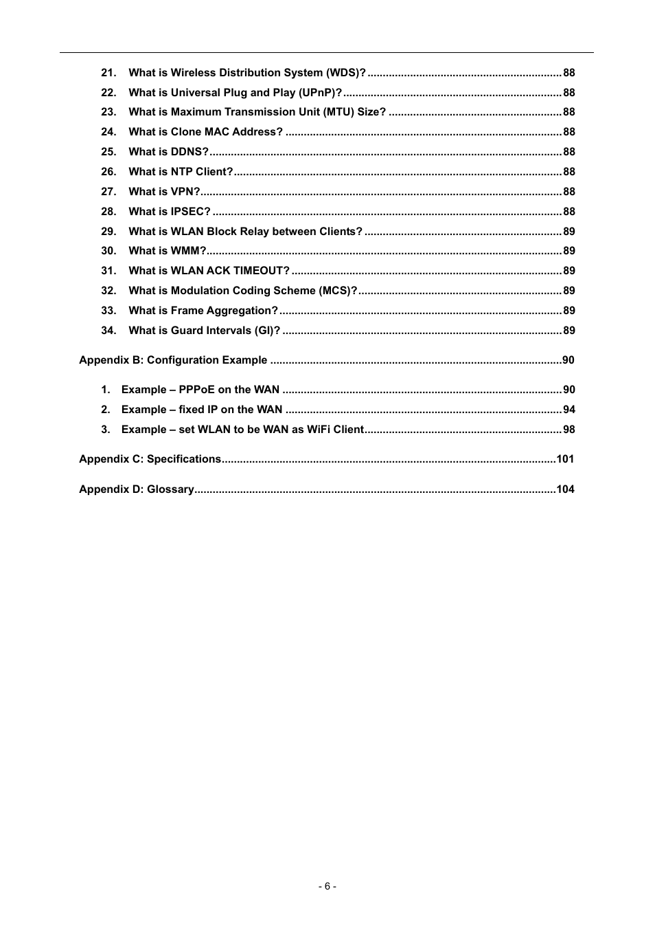 PLANET WNAP-7205 User Manual | Page 6 / 107