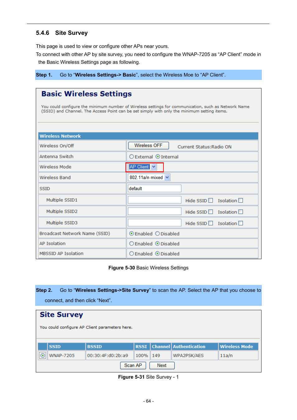 6 site survey | PLANET WNAP-7205 User Manual | Page 64 / 107