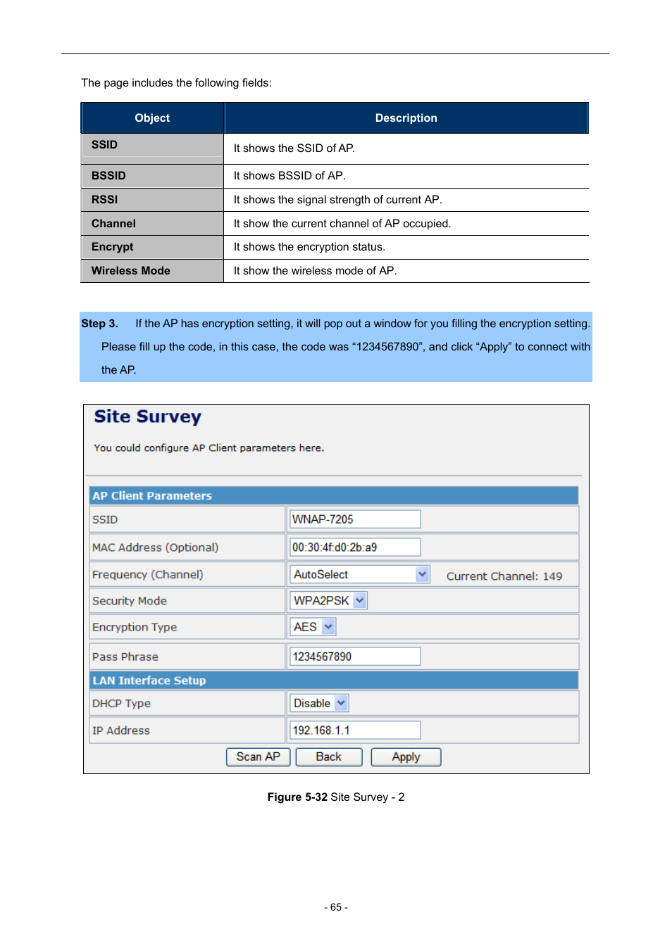 PLANET WNAP-7205 User Manual | Page 65 / 107