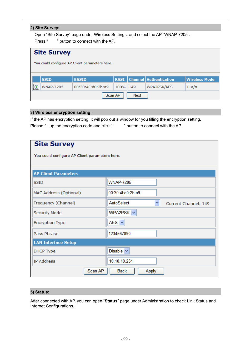PLANET WNAP-7205 User Manual | Page 99 / 107