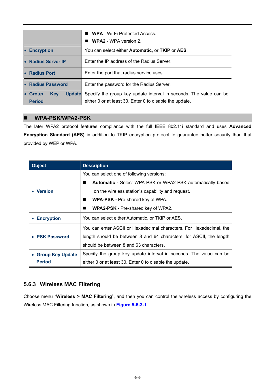 3 wireless mac filtering, Wireless mac filtering | PLANET WNAP-7206 User Manual | Page 101 / 171