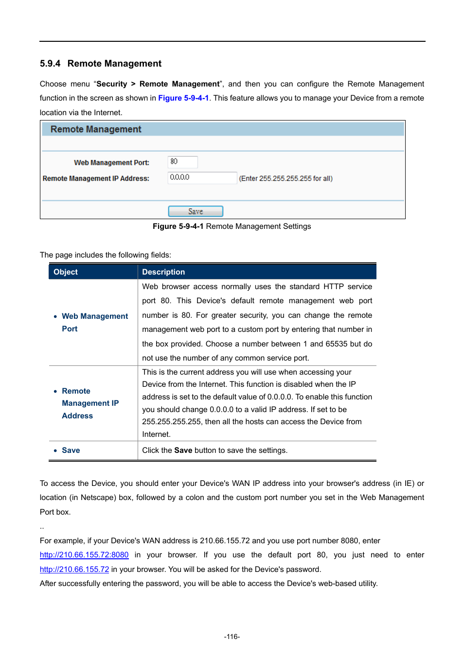 4 remote management, Remote management | PLANET WNAP-7206 User Manual | Page 124 / 171