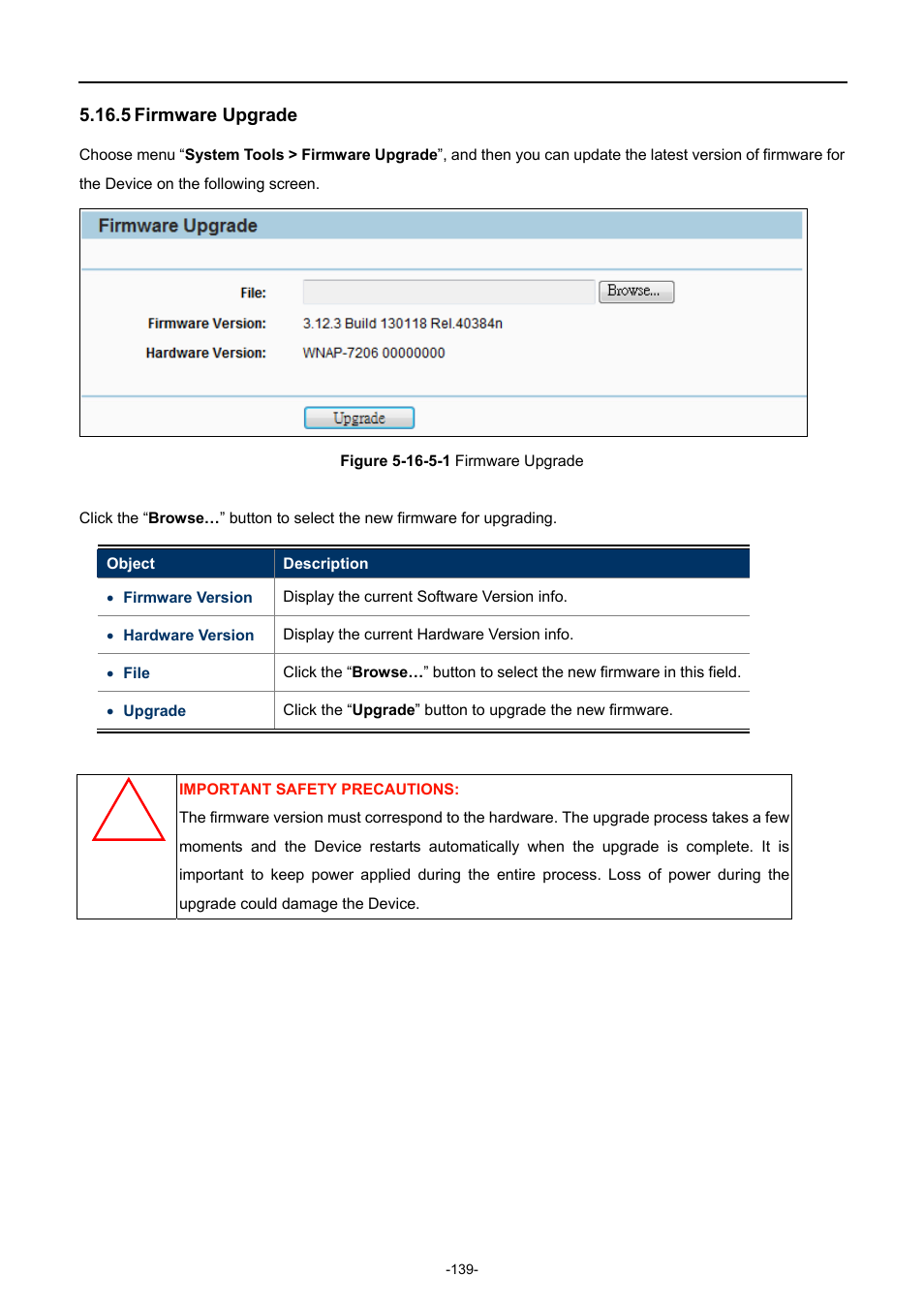 5 firmware upgrade, Firmware upgrade | PLANET WNAP-7206 User Manual | Page 147 / 171