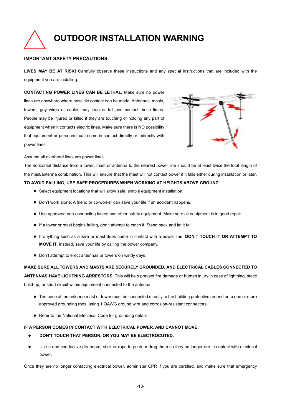 Outdoor installation warning | PLANET WNAP-7206 User Manual | Page 21 / 171