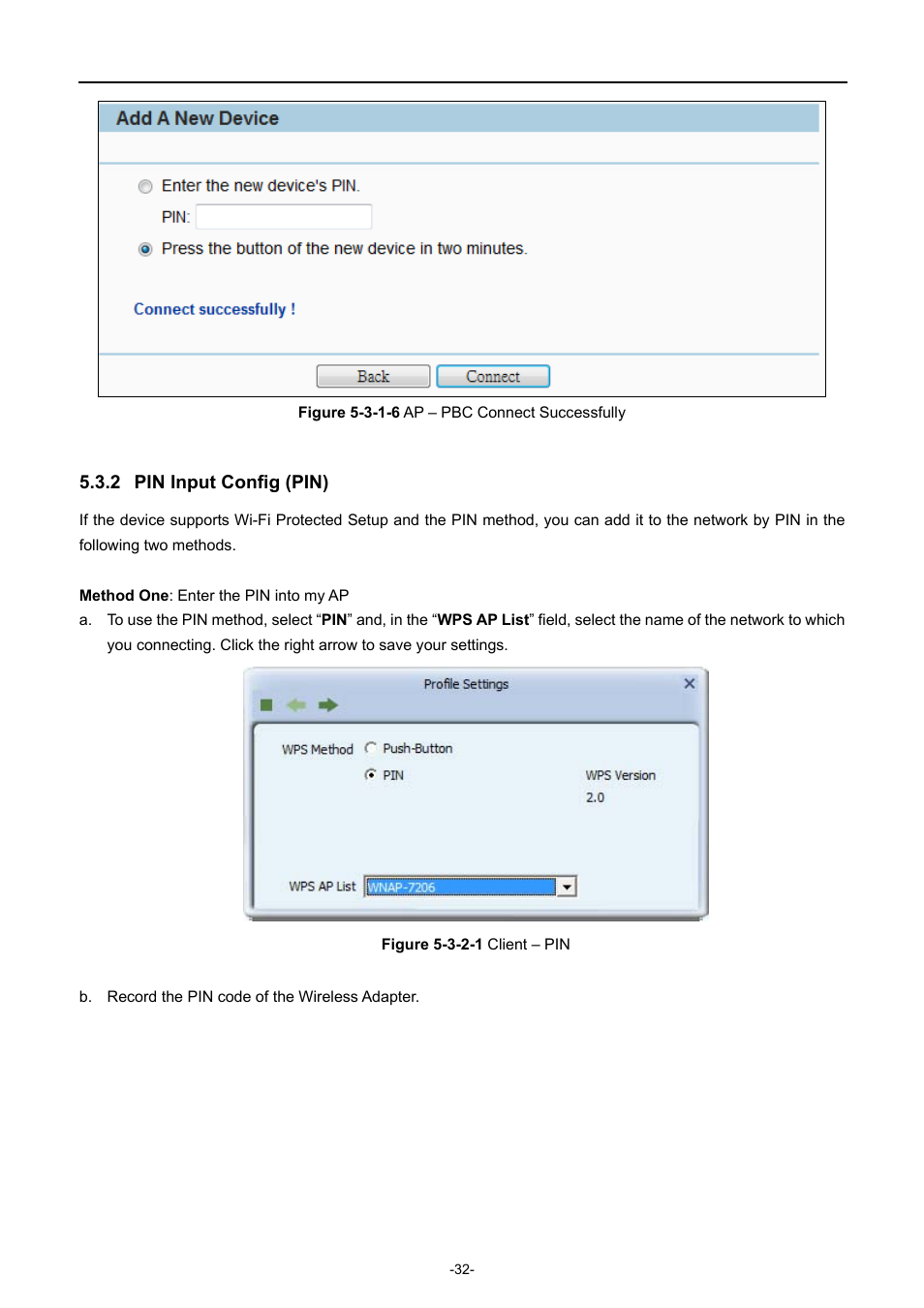 2 pin input config (pin), Pin input config (pin) | PLANET WNAP-7206 User Manual | Page 40 / 171