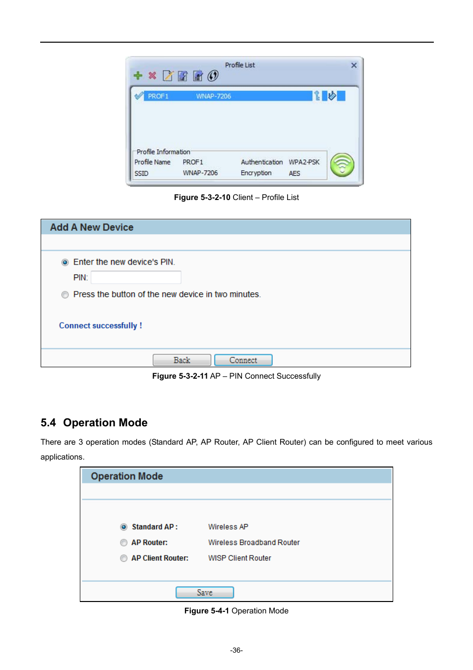 4 operation mode, Operation mode | PLANET WNAP-7206 User Manual | Page 44 / 171