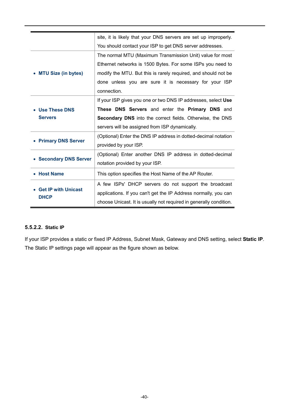 Static ip | PLANET WNAP-7206 User Manual | Page 48 / 171