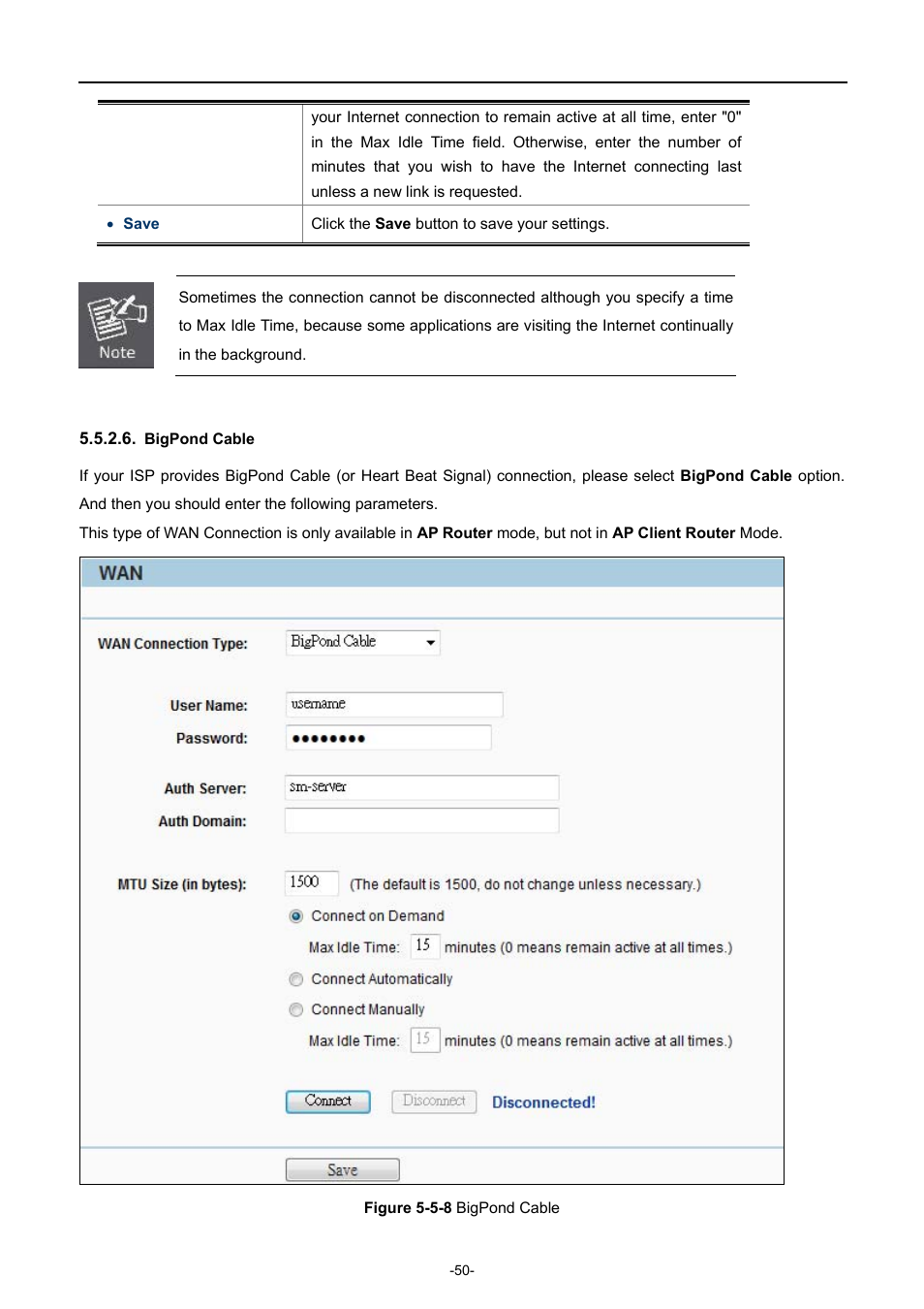 Bigpond cable | PLANET WNAP-7206 User Manual | Page 58 / 171