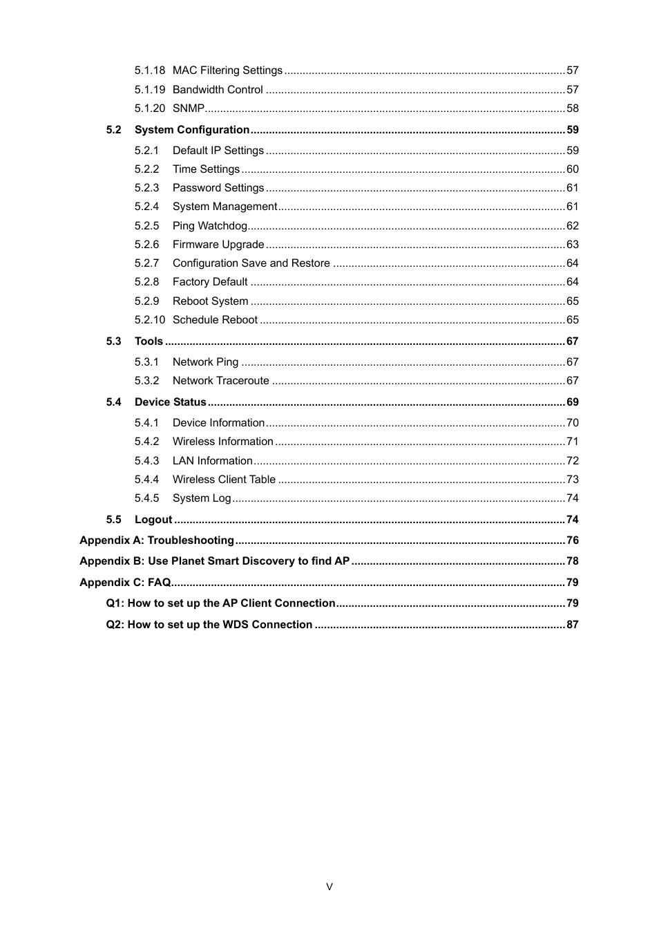 PLANET WNAP-7335 User Manual | Page 6 / 95