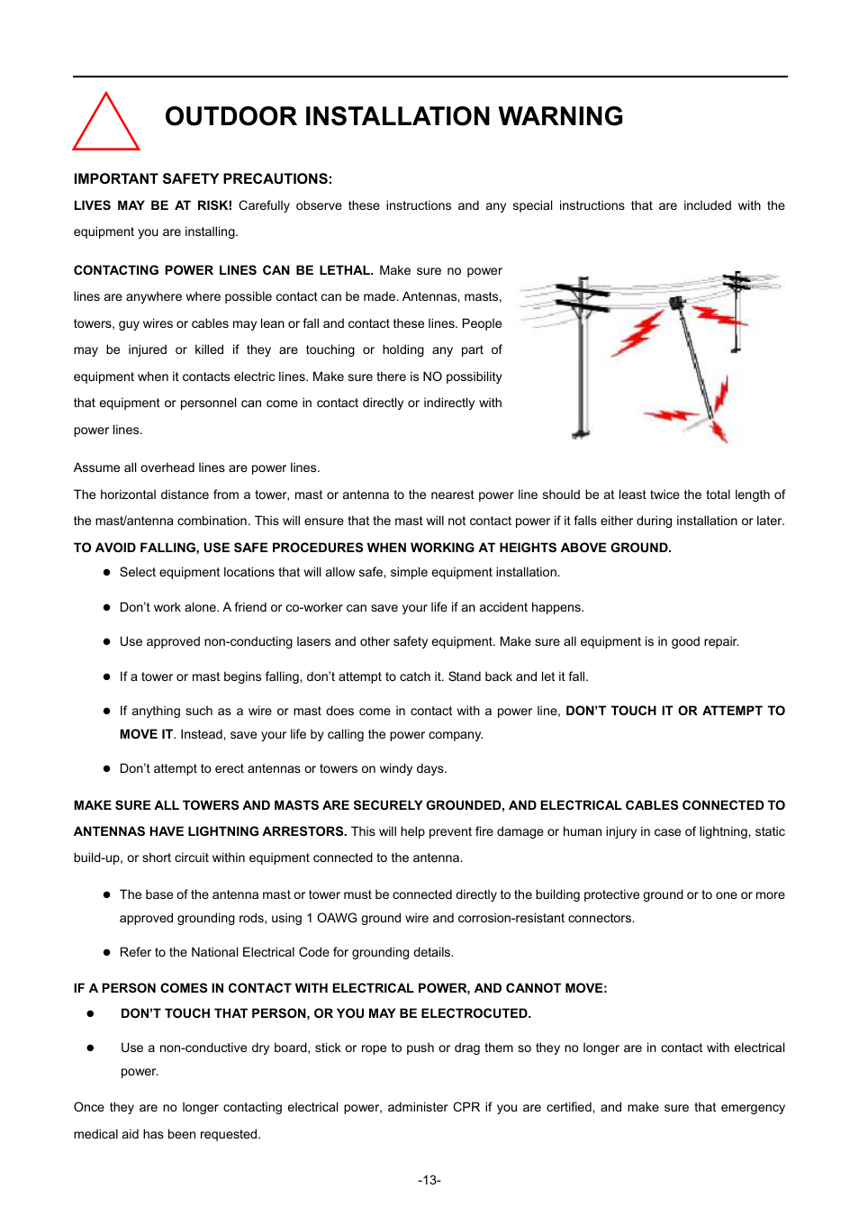 Outdoor installation warning | PLANET WNAP-7350 User Manual | Page 20 / 103