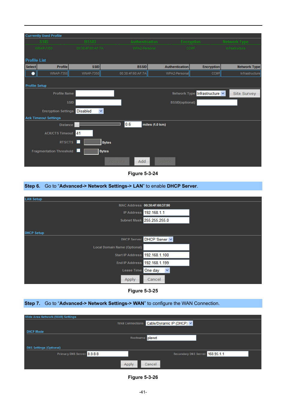 PLANET WNAP-7350 User Manual | Page 48 / 103