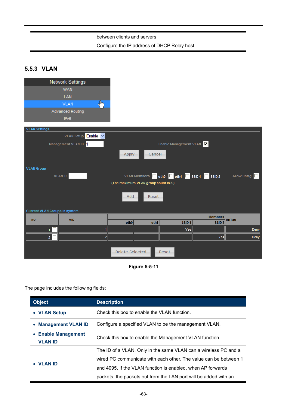 3 vlan, Vlan | PLANET WNAP-7350 User Manual | Page 70 / 103