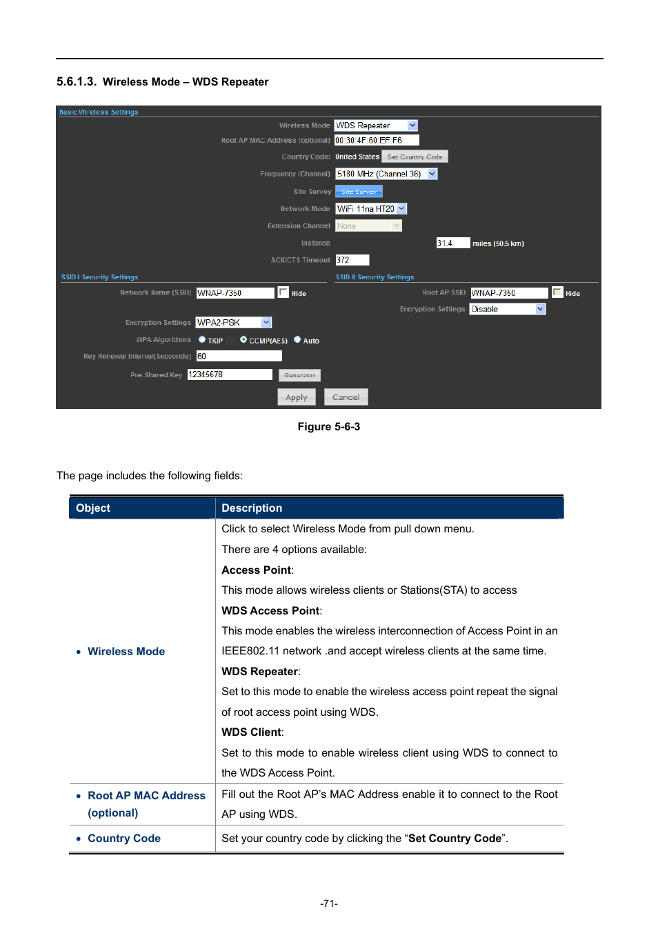 Wireless mode – wds repeater | PLANET WNAP-7350 User Manual | Page 78 / 103