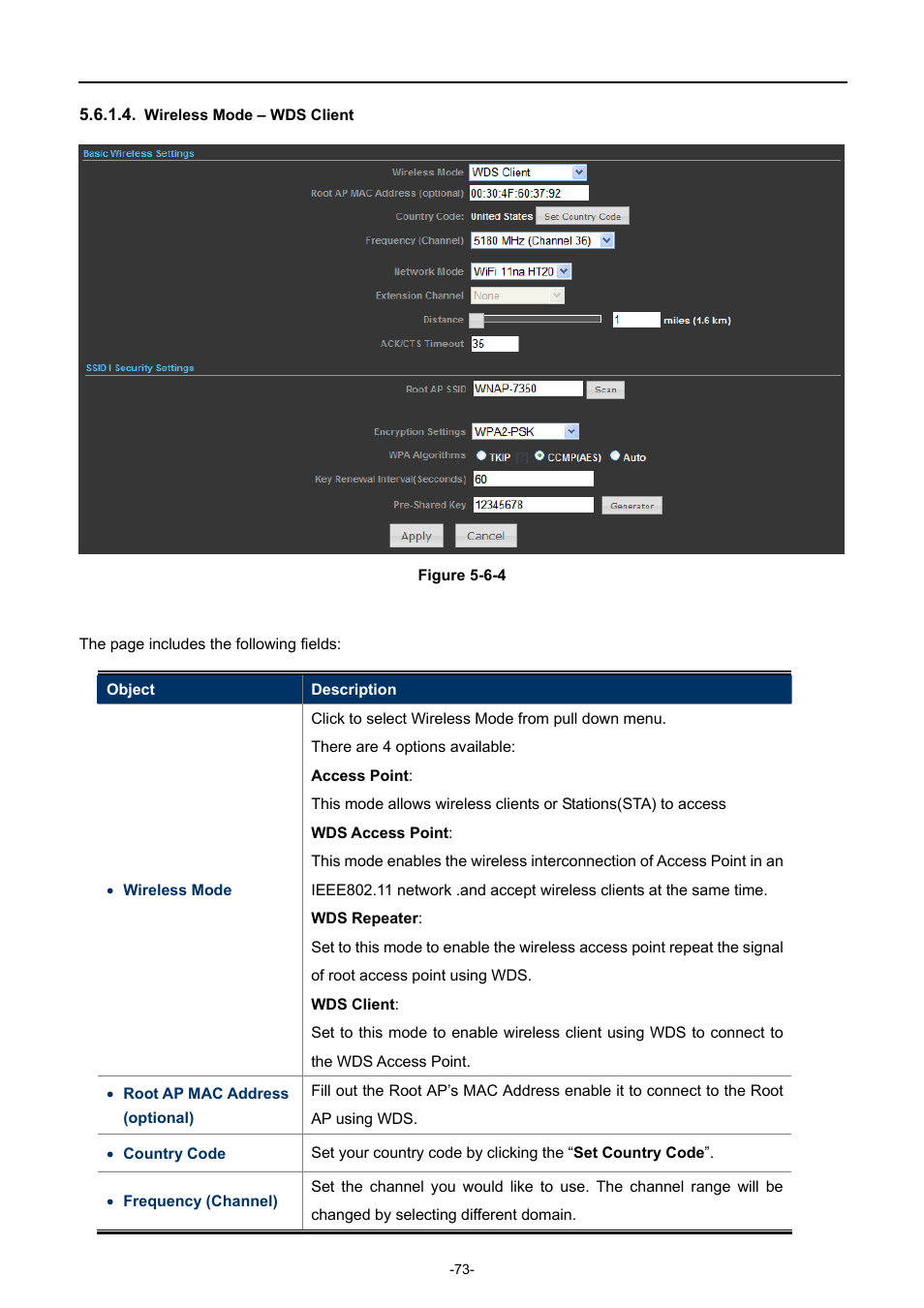 Wireless mode – wds client | PLANET WNAP-7350 User Manual | Page 80 / 103