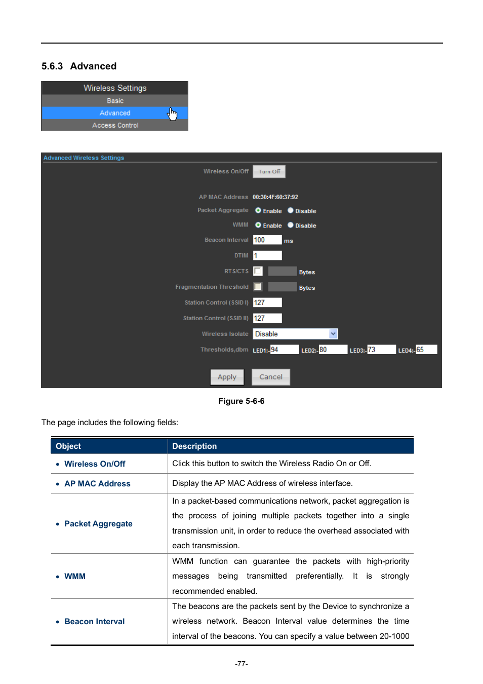 3 advanced, Advanced | PLANET WNAP-7350 User Manual | Page 84 / 103