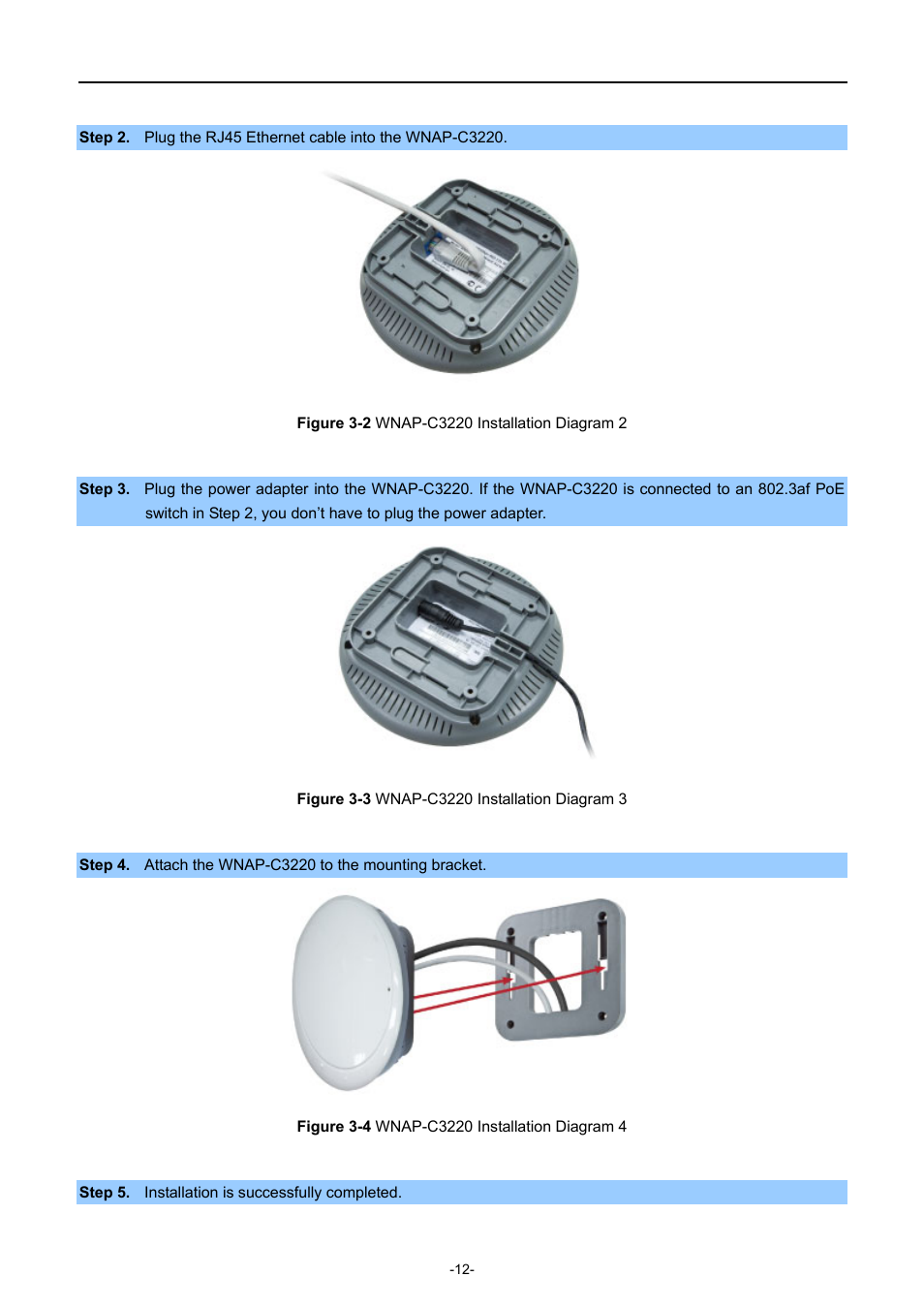 Igure, Wnap-c3220, Nstallation | Iagram | PLANET WNAP-C3220 User Manual | Page 20 / 79