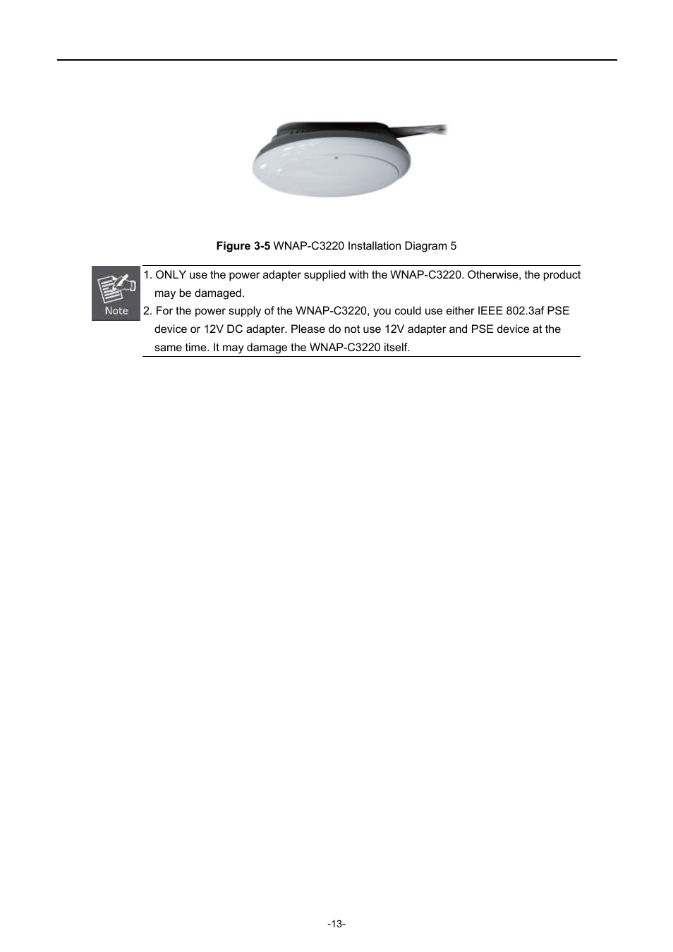 Igure, Wnap-c3220, Nstallation | Iagram | PLANET WNAP-C3220 User Manual | Page 21 / 79