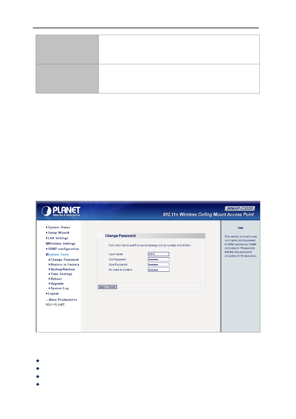 7 system tools, 1 change password, System tools | Change password, Figure 33 change password | PLANET WNAP-C3220 User Manual | Page 46 / 63