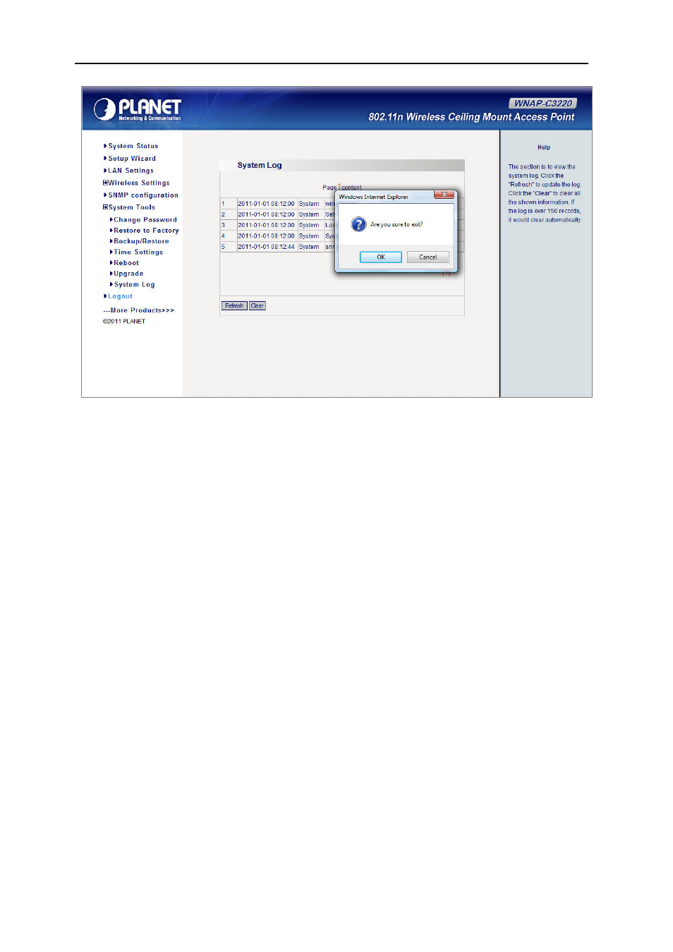 Figure 39 logout | PLANET WNAP-C3220 User Manual | Page 52 / 63