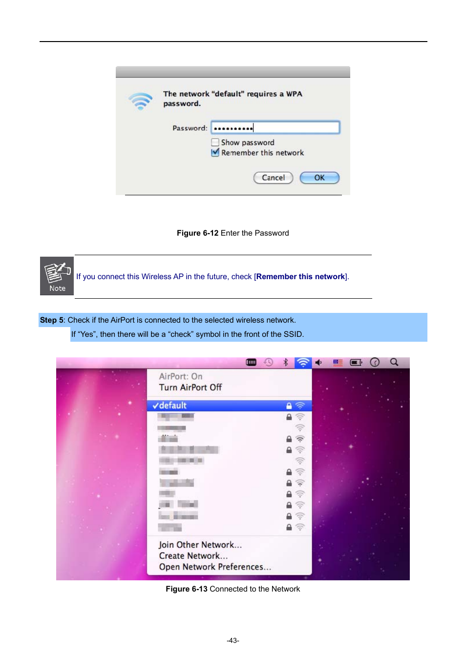 Igure, Nter the, Assword | Onnected to the, Etwork | PLANET WNAP-W2200 User Manual | Page 51 / 63