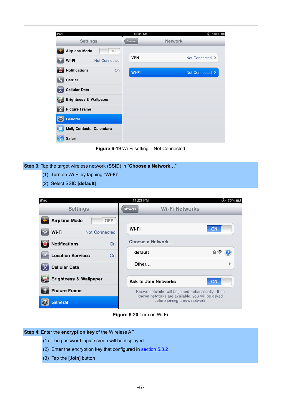 Igure, I setting, Onnected | Urn on | PLANET WNAP-W2200 User Manual | Page 55 / 63