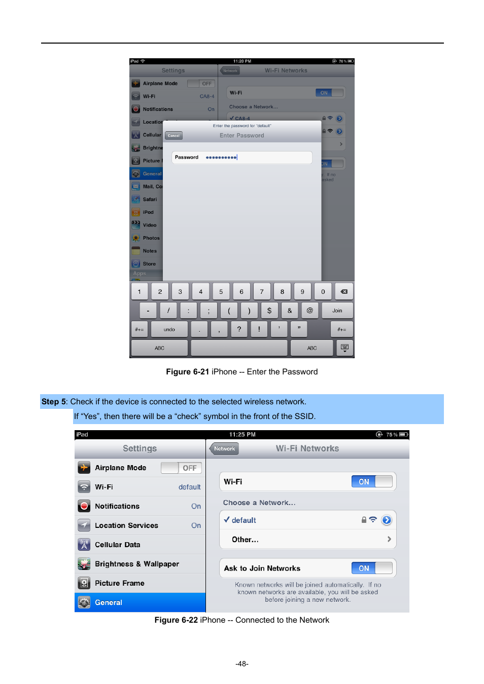 Igure, Hone, Nter the | Assword, Onnected to the, Etwork | PLANET WNAP-W2200 User Manual | Page 56 / 63