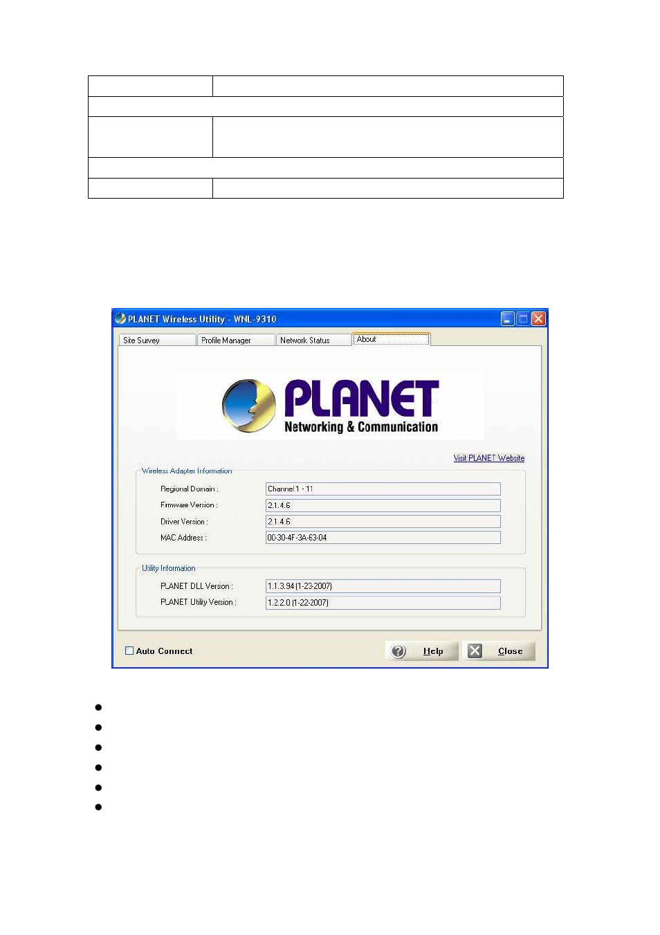 6 about | PLANET WNL-9310 User Manual | Page 28 / 30