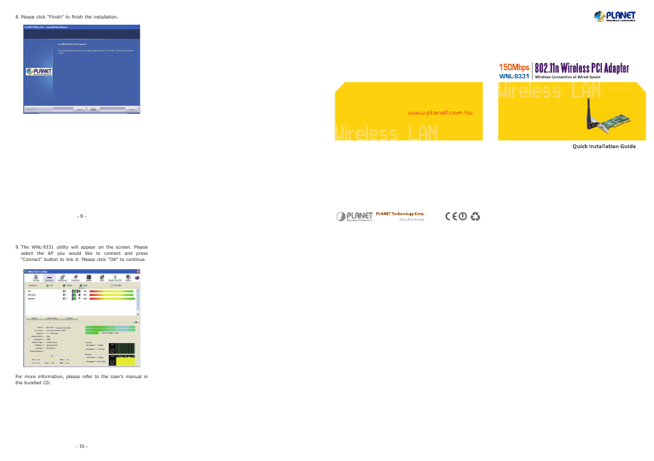PLANET WNL-9331 User Manual | Page 2 / 2