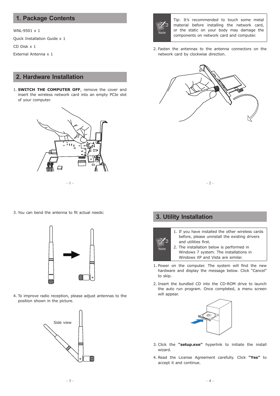 PLANET WNL-9501 User Manual | 2 pages